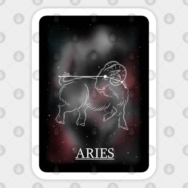Constellation of Aries Sticker by Ukiyograph